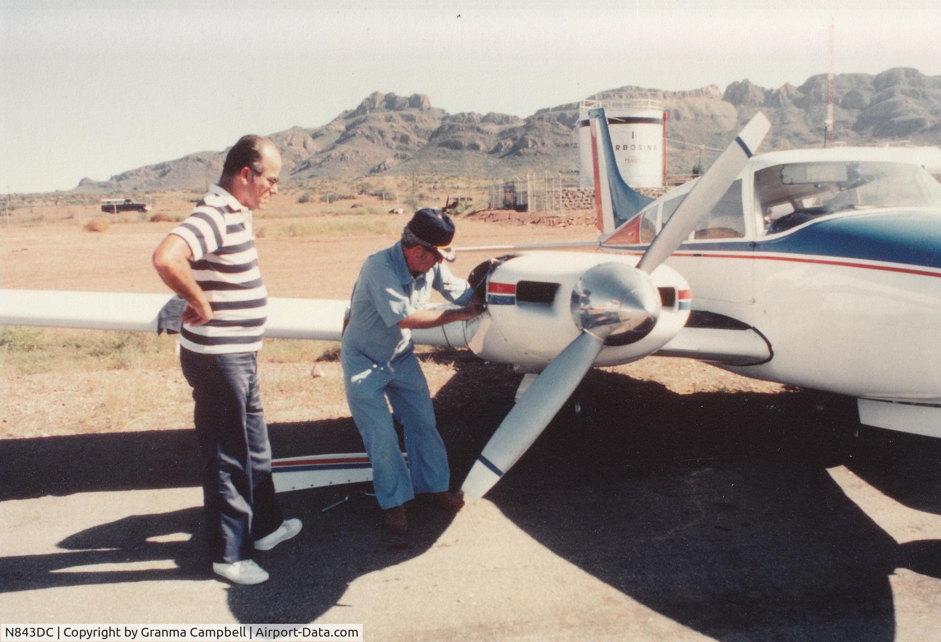N843DC, 1965 Piper PA-30 Twin Comanche C/N 30-967, Grandpa working on a sick 