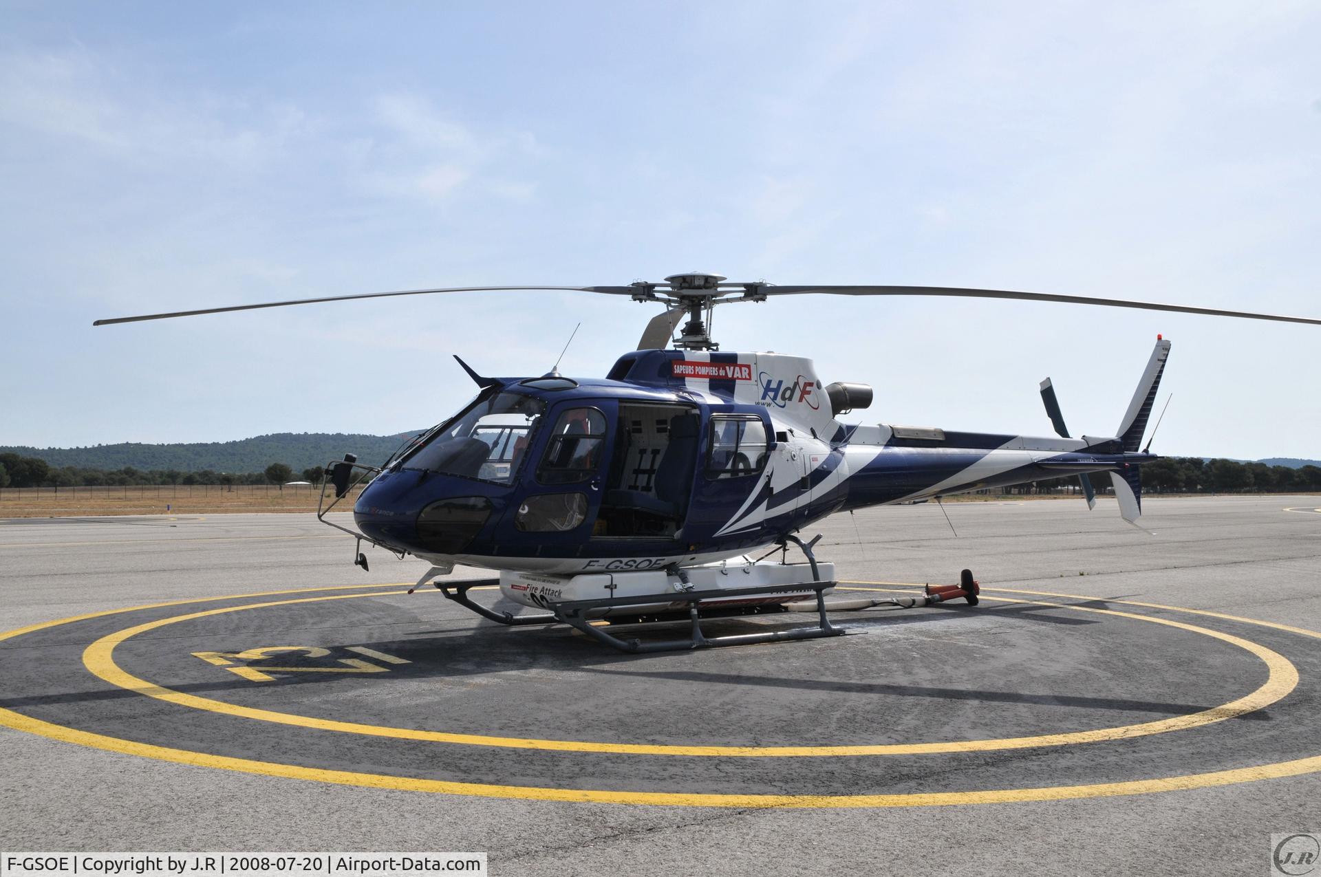 F-GSOE, Eurocopter AS-350B-3 Ecureuil Ecureuil C/N 9077, CASTELLET