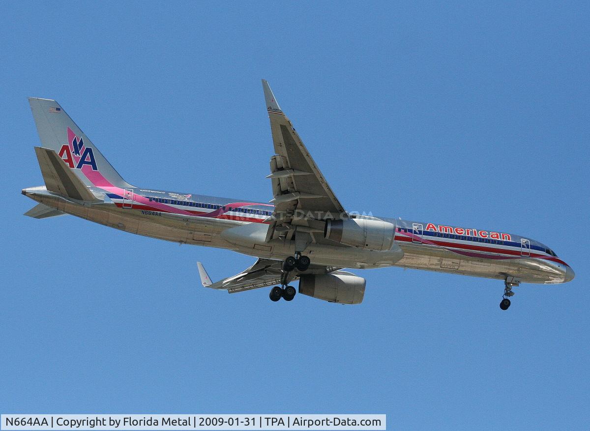N664AA, 1992 Boeing 757-223 C/N 25298, American Breast Cancer Awareness 757