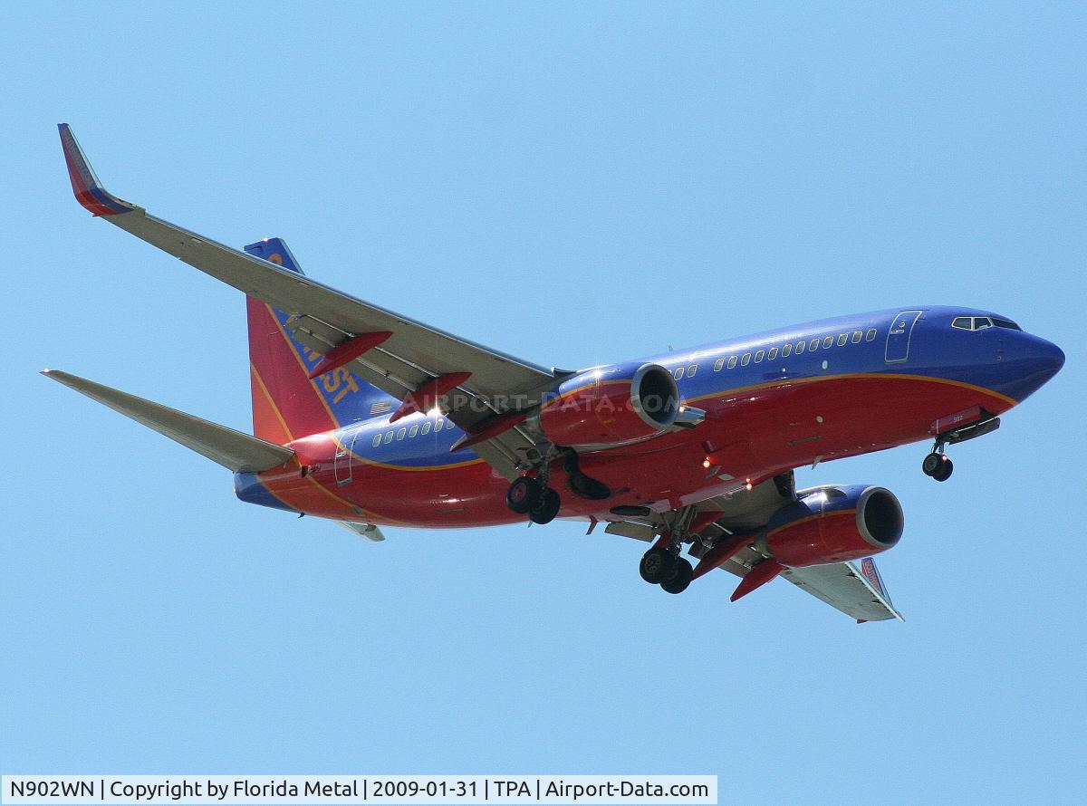 N902WN, 2007 Boeing 737-7H4 C/N 36615, Southwest 737-700