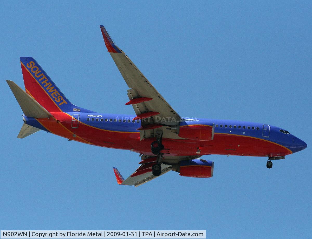 N902WN, 2007 Boeing 737-7H4 C/N 36615, Southwest 737-700