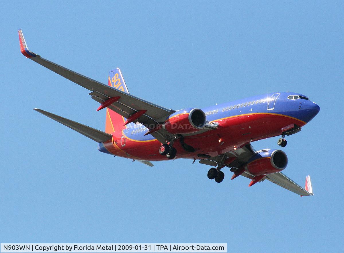 N903WN, 2007 Boeing 737-7H4 C/N 32457, Southwest 737-700