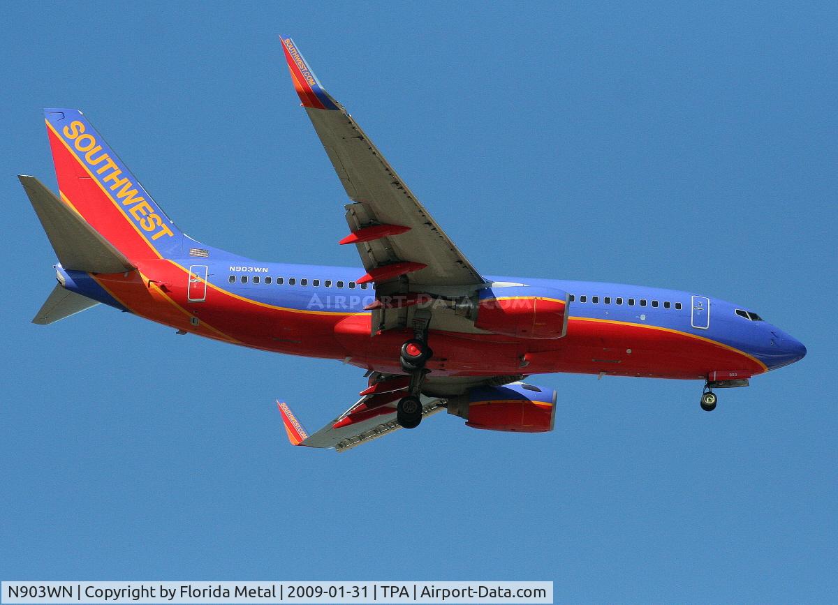 N903WN, 2007 Boeing 737-7H4 C/N 32457, Southwest 737-700