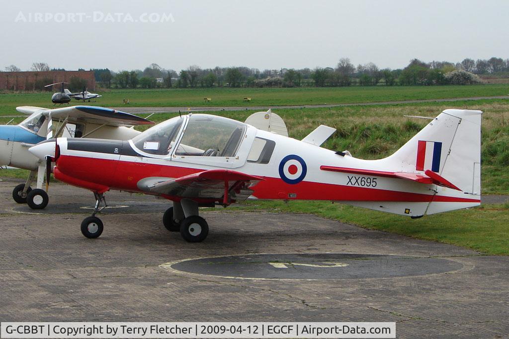 G-CBBT, 1975 Scottish Aviation Bulldog T.1 C/N BH120/344, Bulldog wearing its XX695 marks