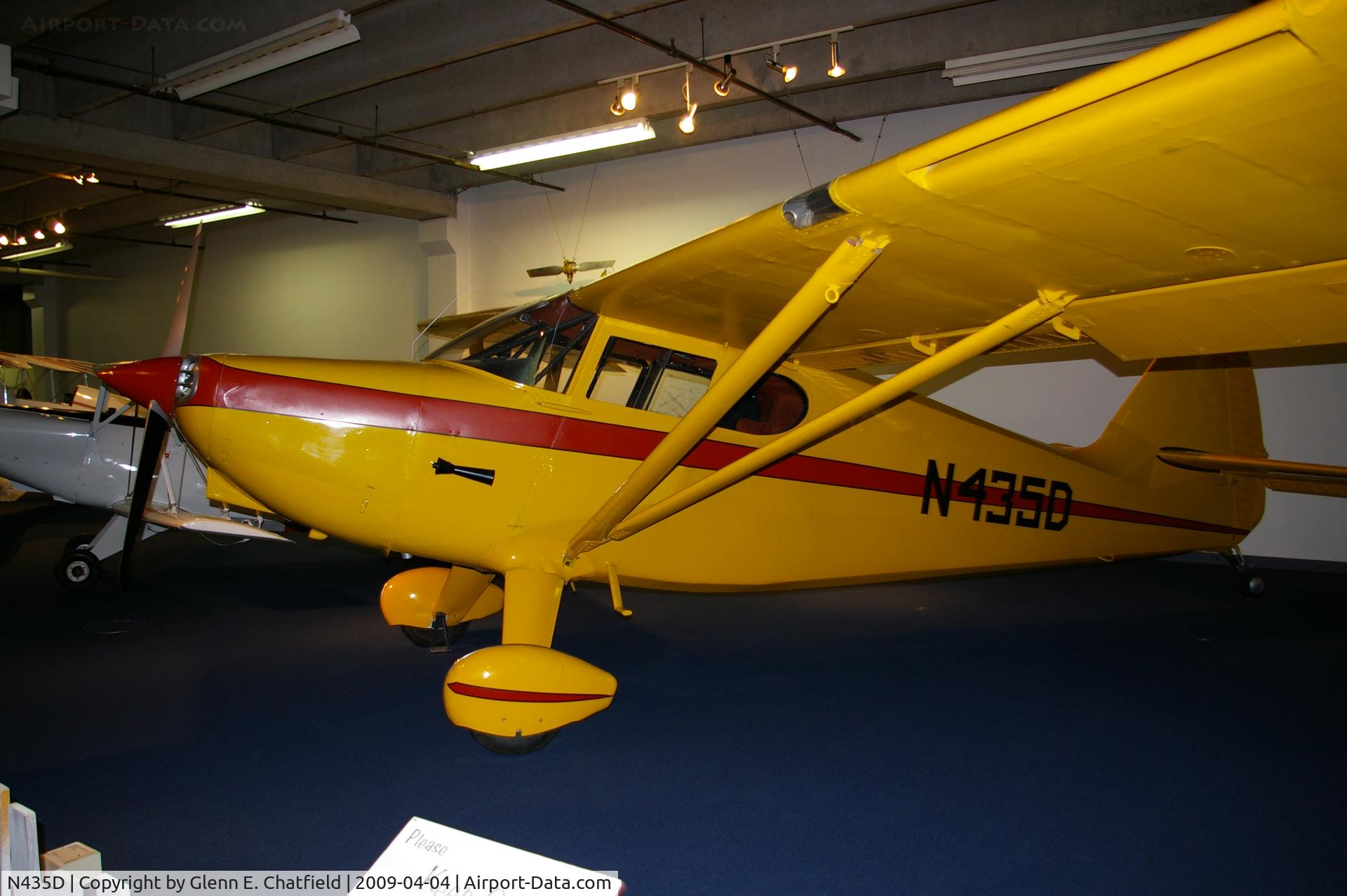 N435D, 1946 Stinson 108-2 Voyager C/N 108-3435, At the Science Museum of Oklahoma in Oklahoma City