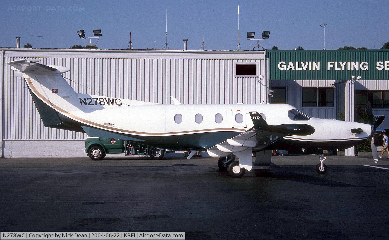 N278WC, 1999 Pilatus PC-12/45 C/N 278, KBFI