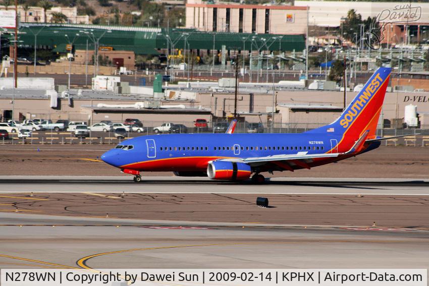 N278WN, 2007 Boeing 737-7H4 C/N 36441, 737