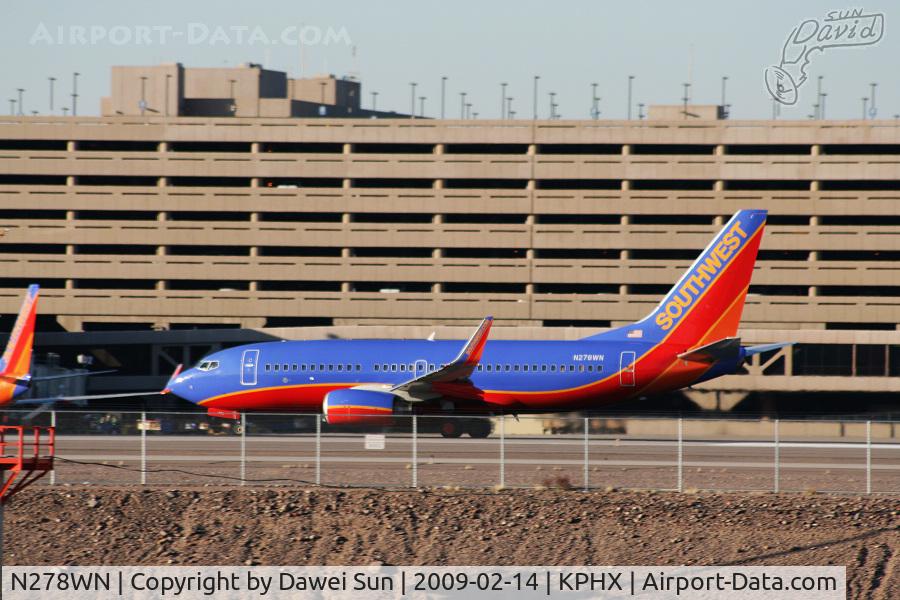 N278WN, 2007 Boeing 737-7H4 C/N 36441, N278WN