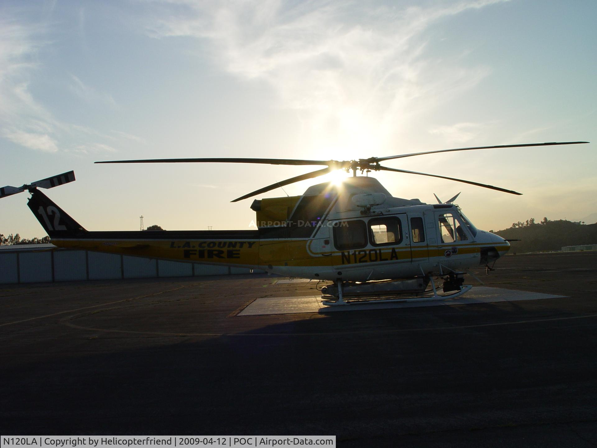 N120LA, 2007 Bell 412EP C/N 36455, Resting in the sunset at EHA helipad