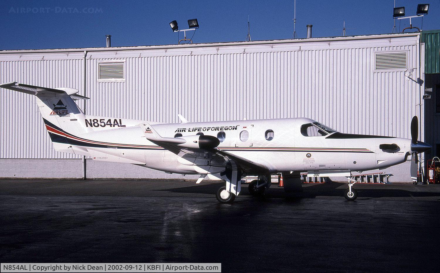 N854AL, 2001 Pilatus PC-12/45 C/N 397, KBFI