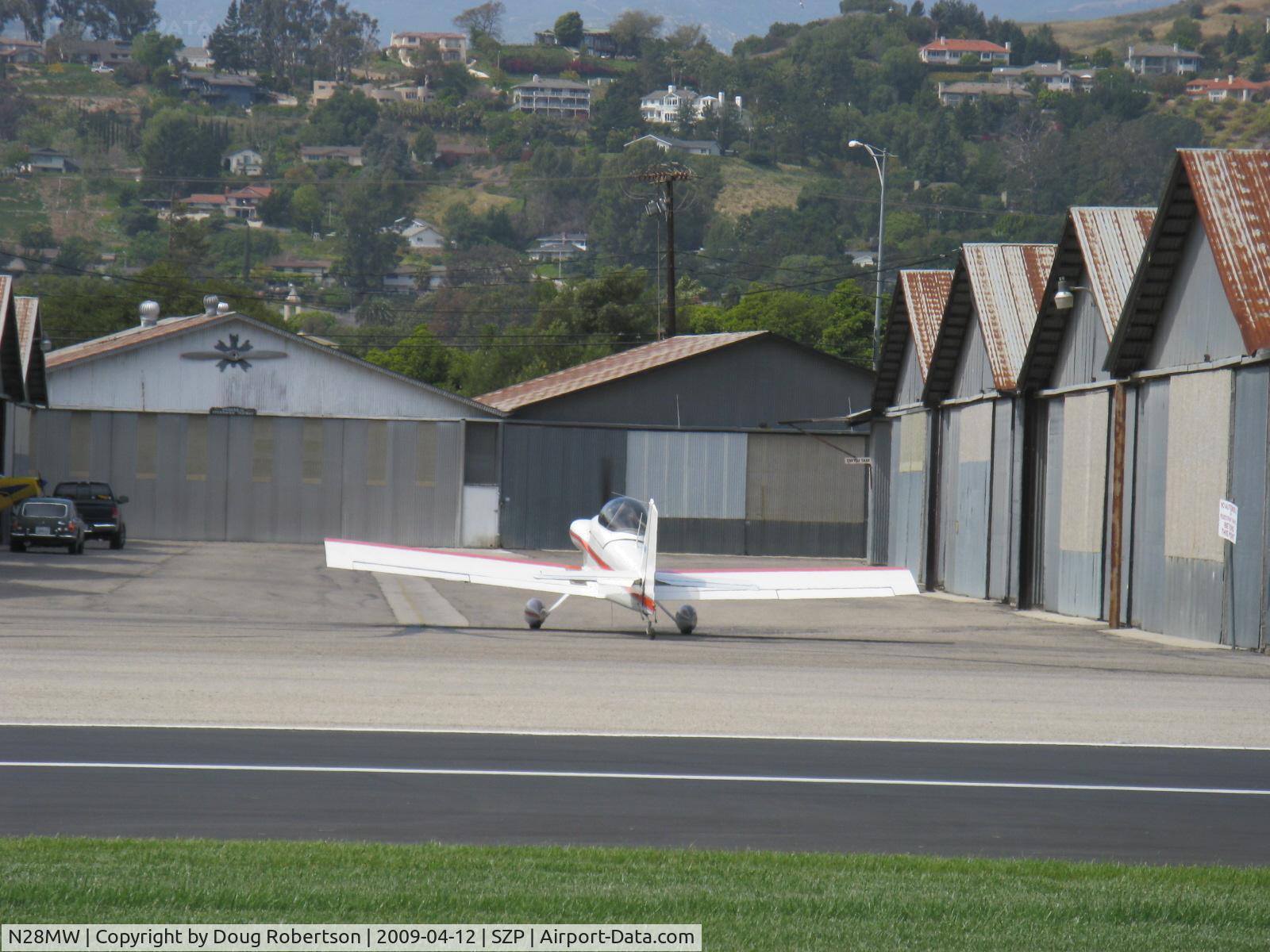 N28MW, 1986 Vans RV-4 C/N 1067, 1986 Waldorf VAN's RV-4, Lycoming O-320, taxi