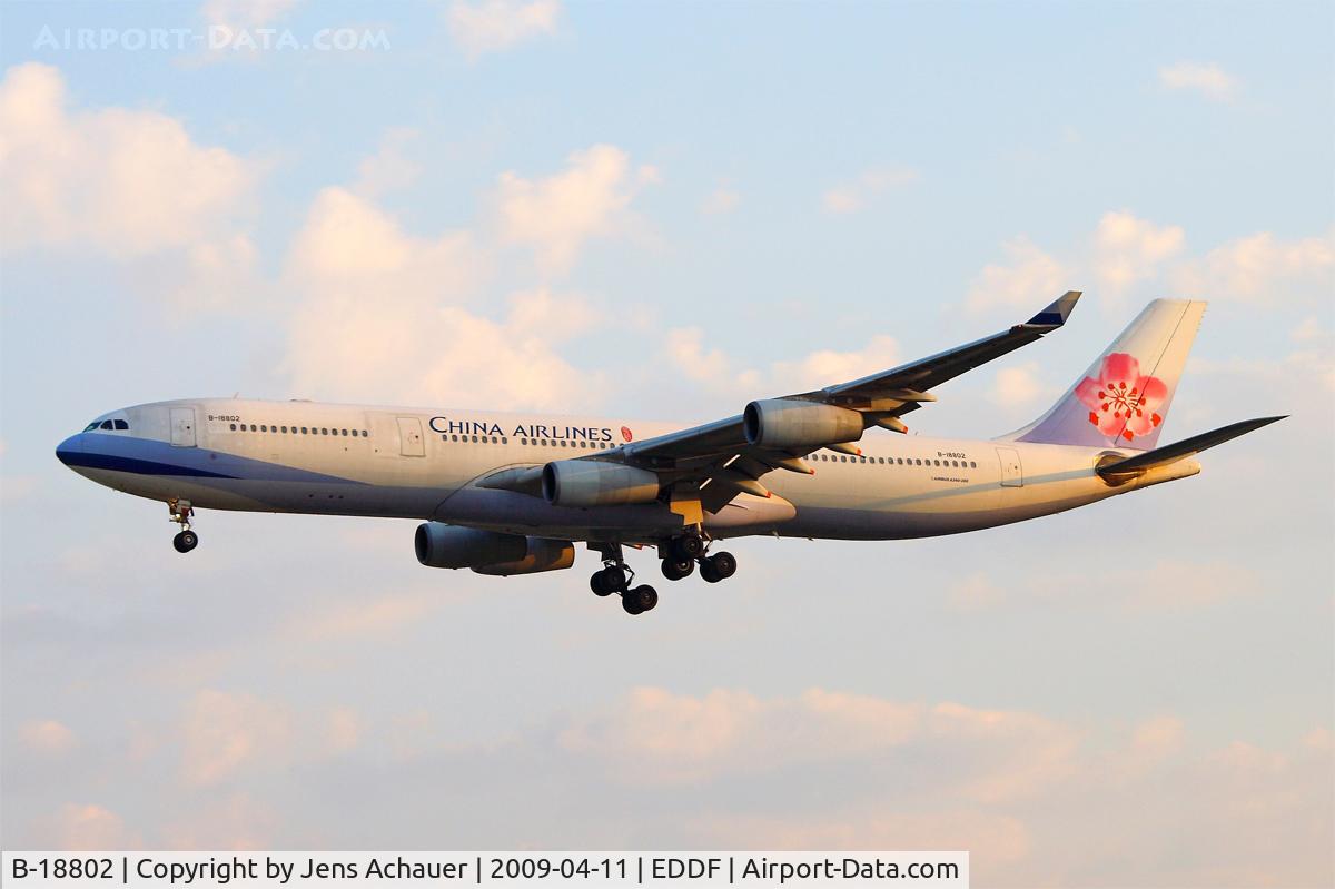 B-18802, 2001 Airbus A340-313X C/N 406, China Airlines - Airbus A340-313
