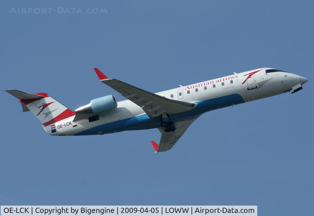 OE-LCK, 1997 Canadair CRJ-200LR (CL-600-2B19) C/N 7148, Take off.