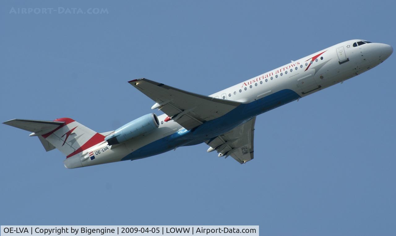 OE-LVA, 1994 Fokker 100 (F-28-0100) C/N 11490, Take off.