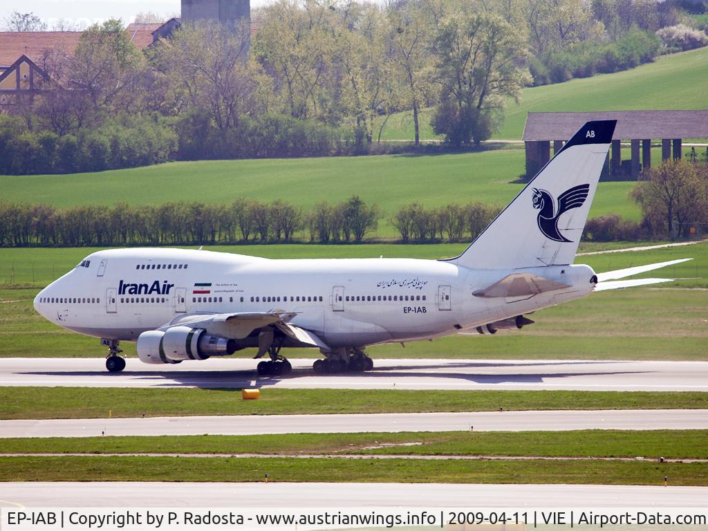 EP-IAB, 1976 Boeing 747SP-86 C/N 20999, This 33 yr old vey rare veteran visited VIE on the regular Iran Air flight THR-VIE-THR