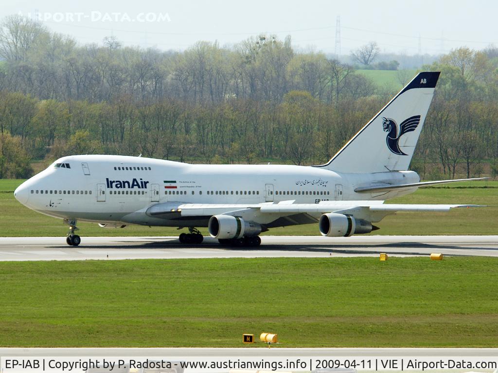 EP-IAB, 1976 Boeing 747SP-86 C/N 20999, This 33 yr old vey rare veteran visited VIE on the regular Iran Air flight THR-VIE-THR