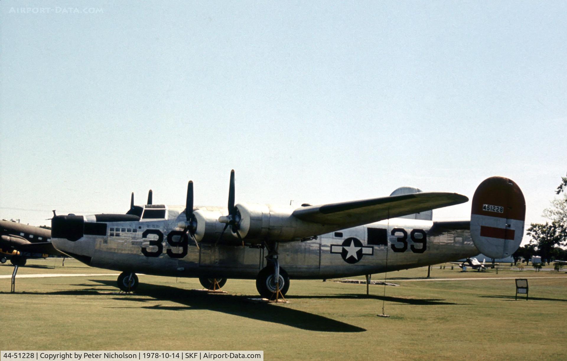 44-51228, 1944 Consolidated B-24M Liberator C/N 6083, Another view of Lackland's Liberator in 1978 which is now at the Imperial War Museum at Duxford.