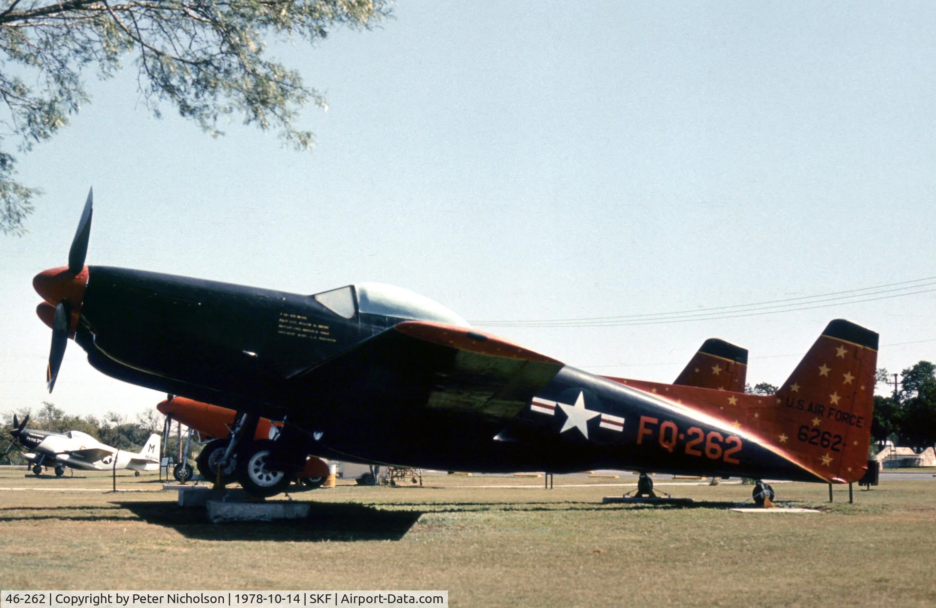 46-262, 1946 North American F-82E Twin Mustang C/N 144-38148, Another view of the Twin Mustang in the USAF History & Traditions Museum in 1978.