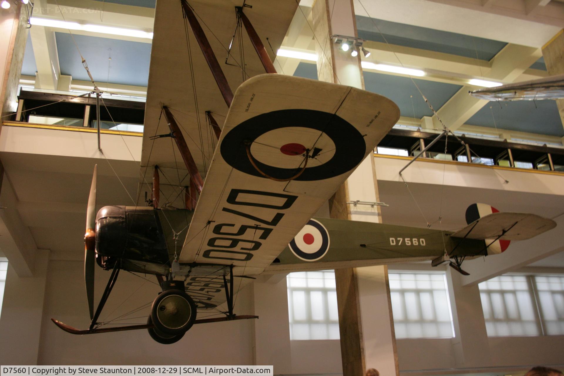 D7560, 1917 Avro 504K C/N Not found D7560, Taken at the Science Museum, London. December 2008
