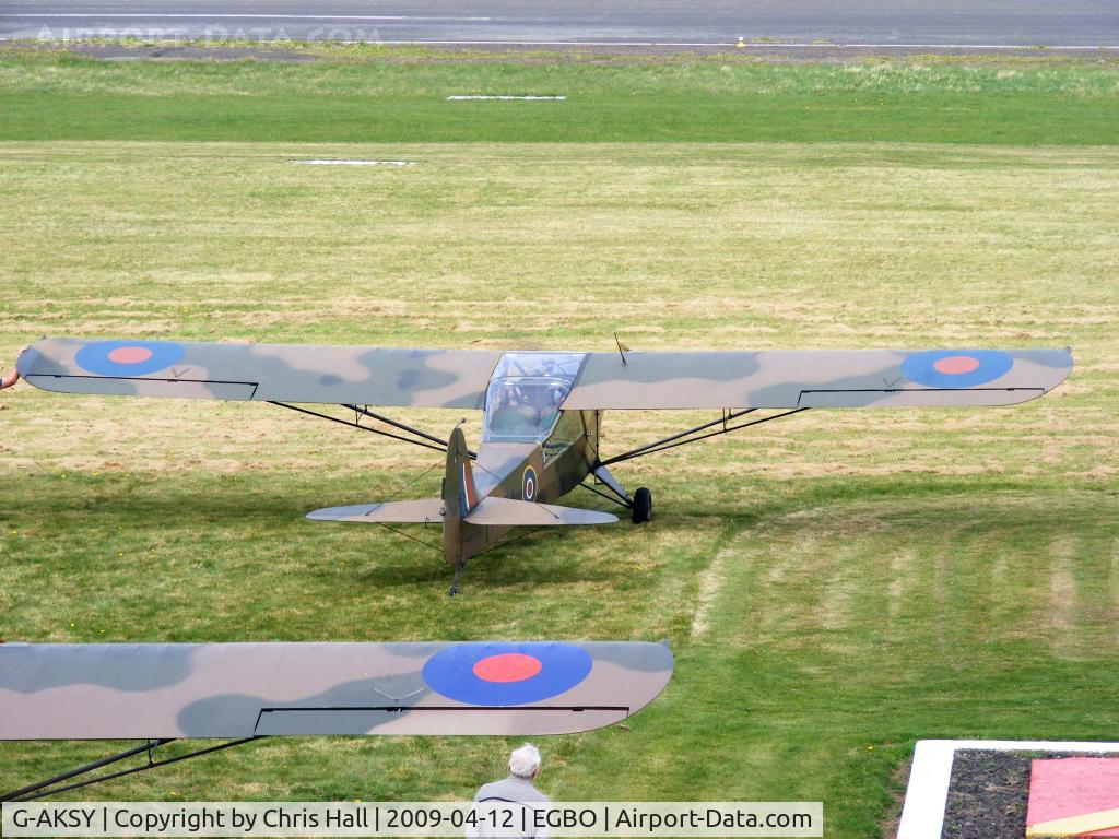 G-AKSY, 1944 Taylorcraft J Auster 5 C/N 1567, Ex Army Air Corps.  Serial: TJ534
