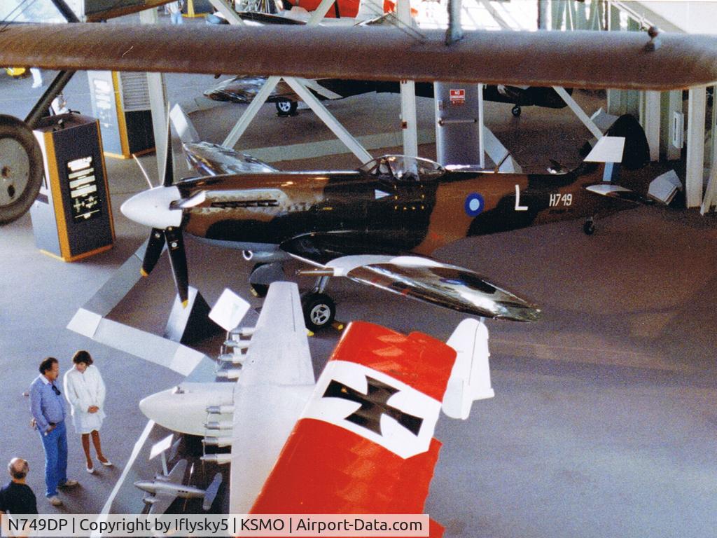 N749DP, 1945 Supermarine Spitfire XIV C/N 6S/583887, Spitfire on display at the Museum of Flying at KSMO before the museum closed