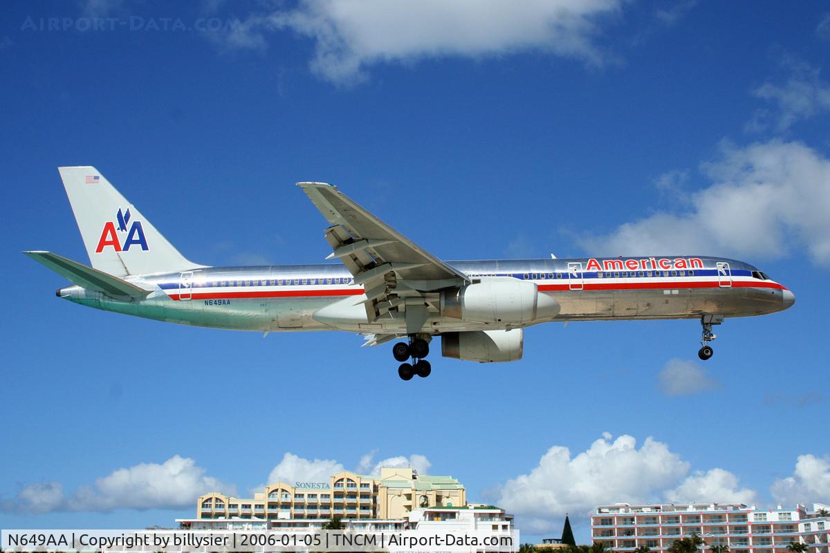 N649AA, 1991 Boeing 757-223 C/N 24607, On approche to SXM