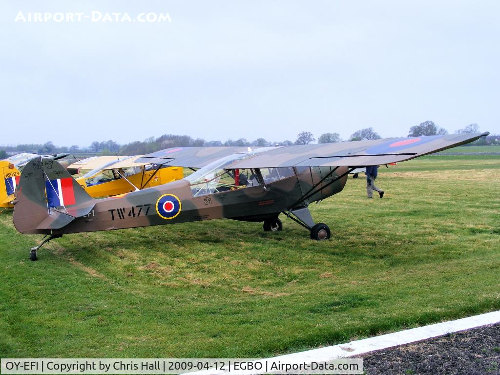 OY-EFI, 1944 Taylorcraft J Auster 5 C/N 1815, Ex Army Air Corps.  Serial: TW477