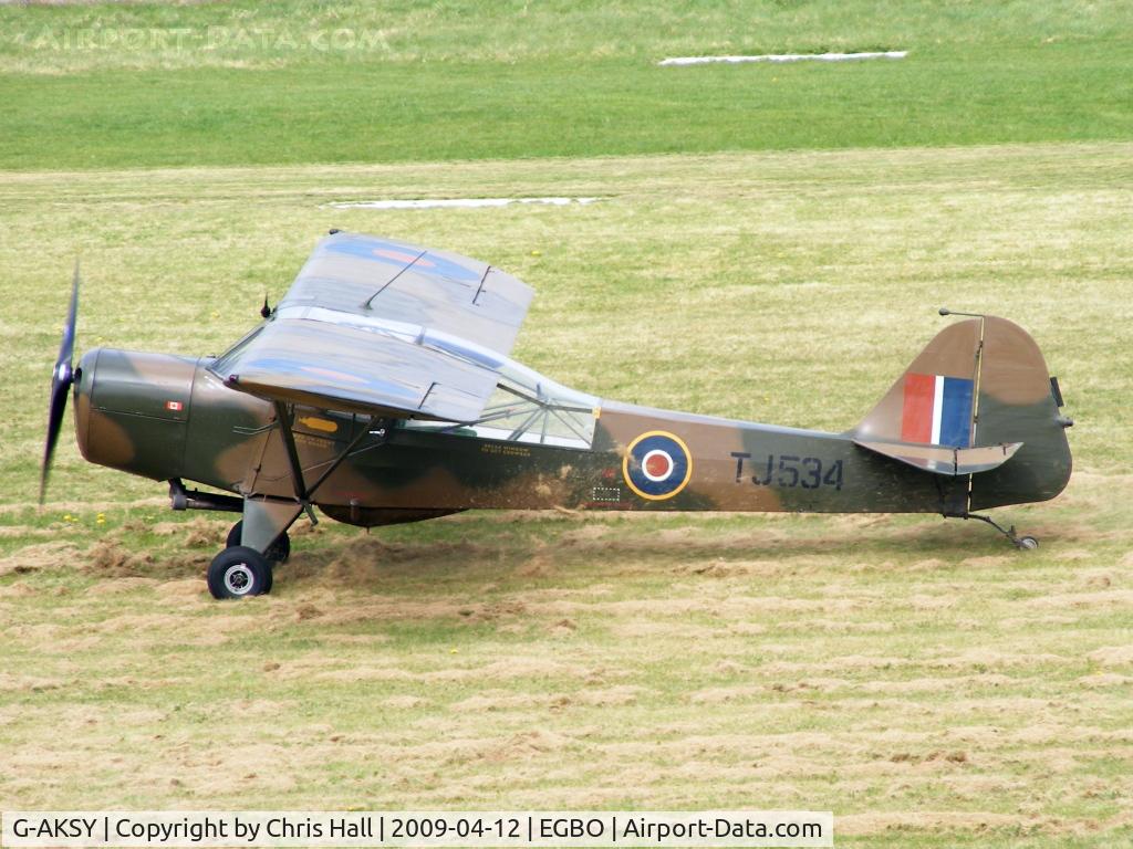 G-AKSY, 1944 Taylorcraft J Auster 5 C/N 1567, one of several Auster's on display
