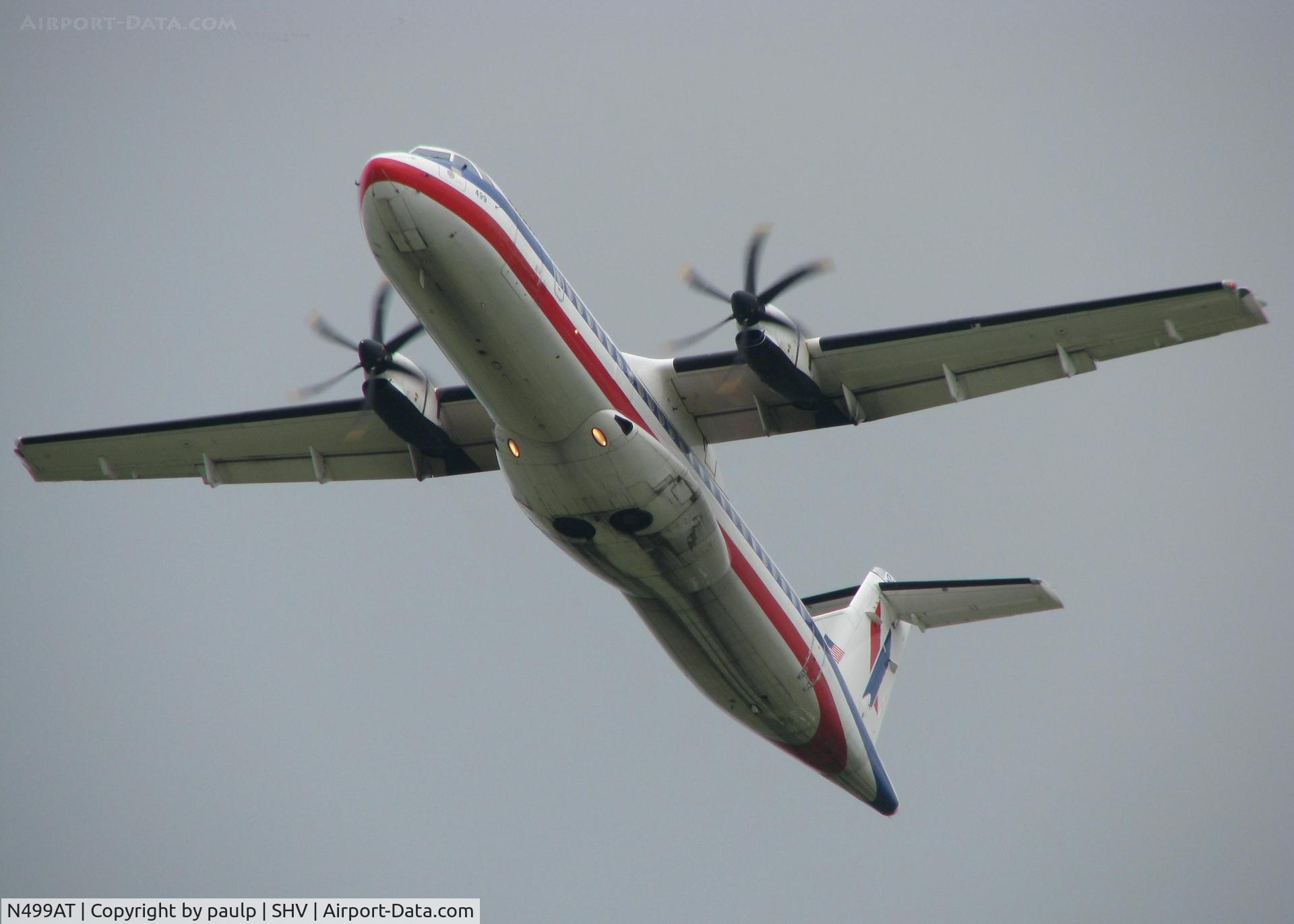 N499AT, 1997 ATR 72-212A C/N 499, Off of 14 at Shreveport Regional.