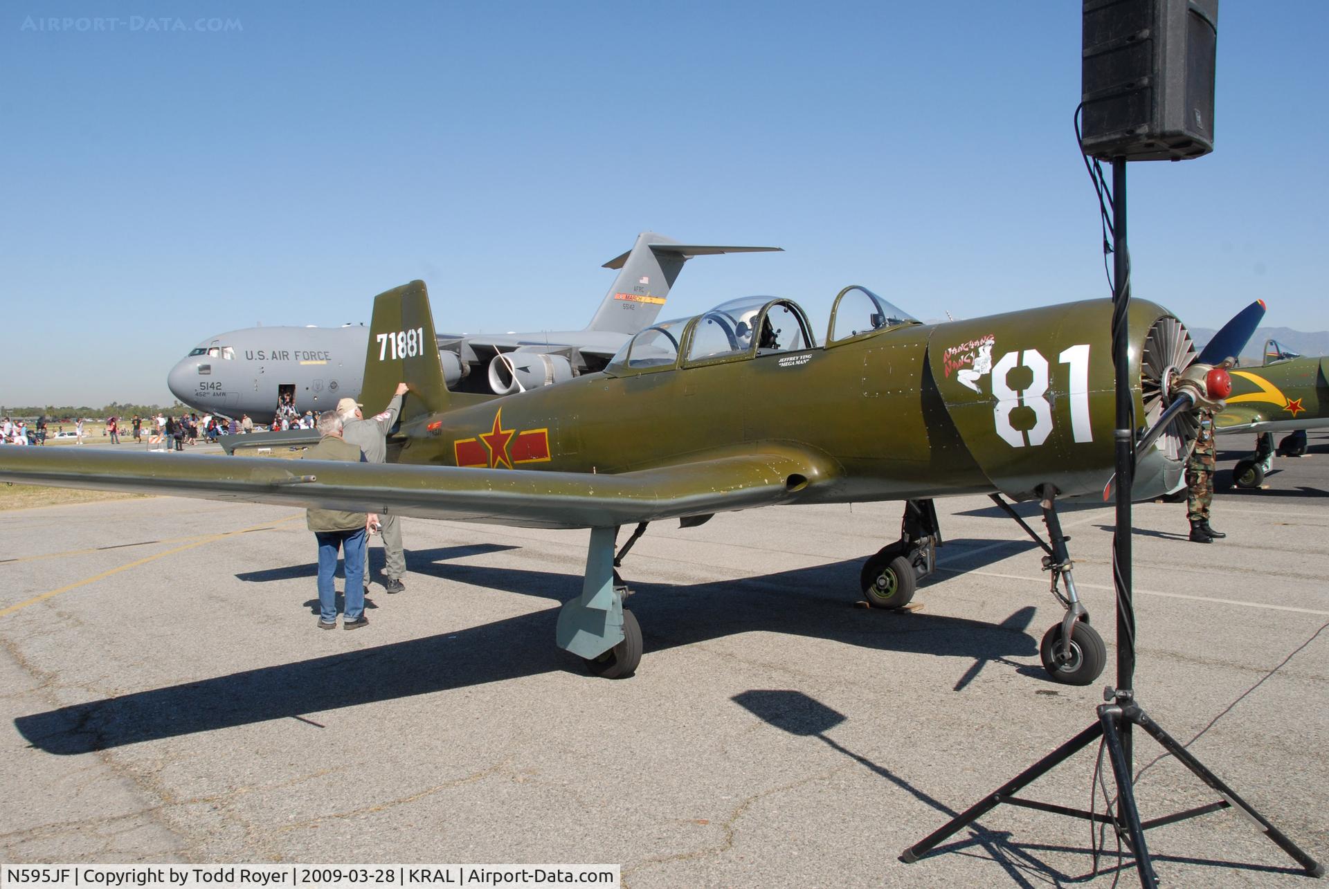 N595JF, 1969 Nanchang CJ-6A C/N 2532051, Riverside Airshow 2009
