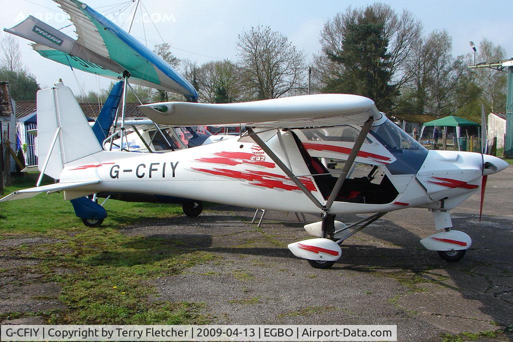 G-CFIY, 2008 Comco Ikarus C42 FB100 C/N 0804-6954, Ikarus at Wolverhampton 2009 Easter Fly-In day