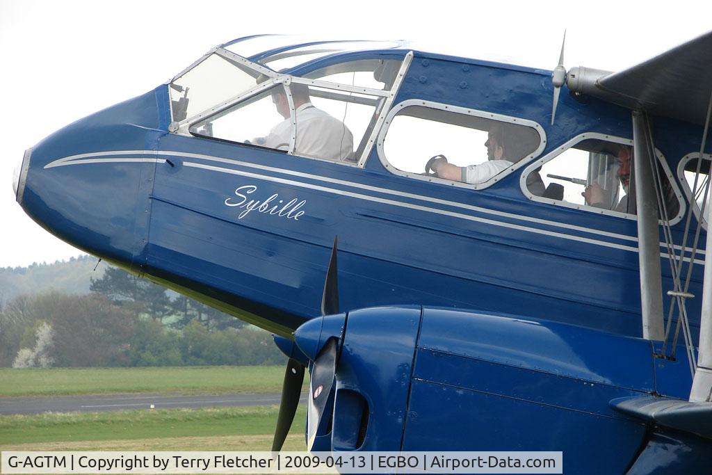G-AGTM, 1944 De Havilland DH-89A Dominie/Dragon Rapide C/N 6746, Captain in the Cockpit of this Classic Airliner