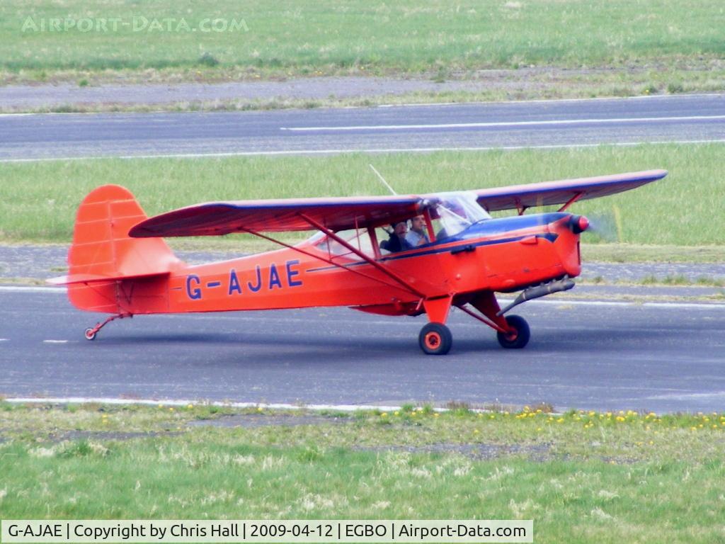 G-AJAE, 1946 Auster J-1N Alpha C/N 2237, arriving at the Easter Wings and Wheels Charity fly in, at Halfpenny Green