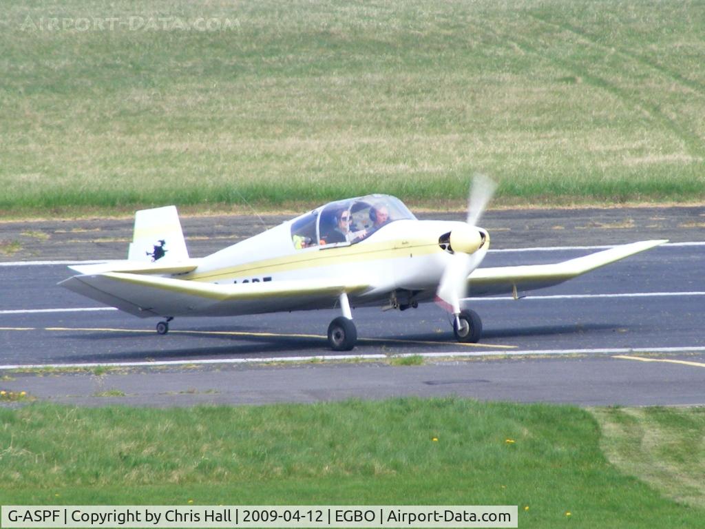 G-ASPF, 1955 Jodel (Wassmer) D-120 Paris-Nice C/N 02, arriving at the Easter Wings and Wheels Charity fly in, at Halfpenny Green