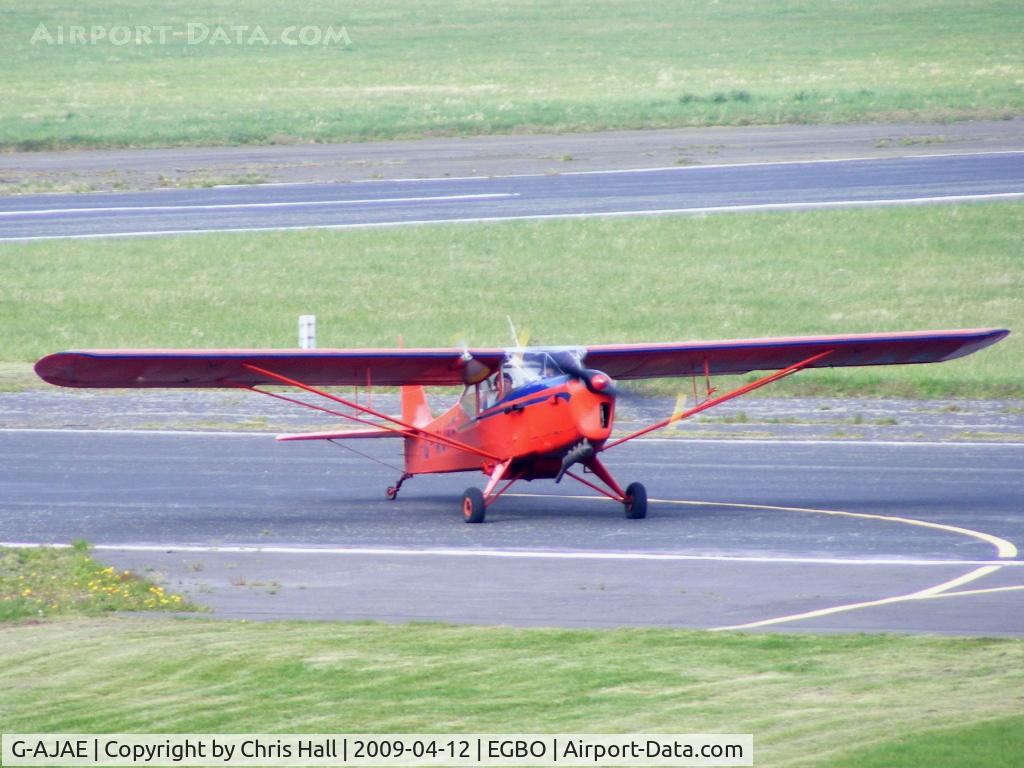 G-AJAE, 1946 Auster J-1N Alpha C/N 2237, arriving at the Easter Wings and Wheels Charity fly in, at Halfpenny Green