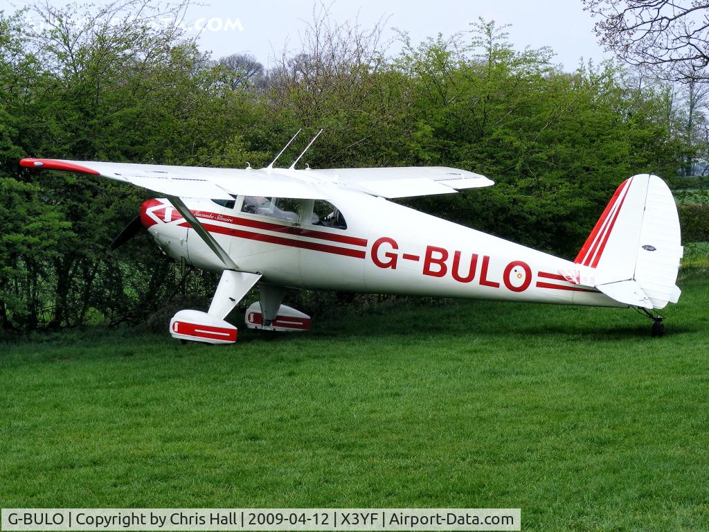 G-BULO, 1946 Luscombe 8F Silvaire C/N 4216, back at Yeatsall Farm after its trip to the Halfpenny Green fly-in
