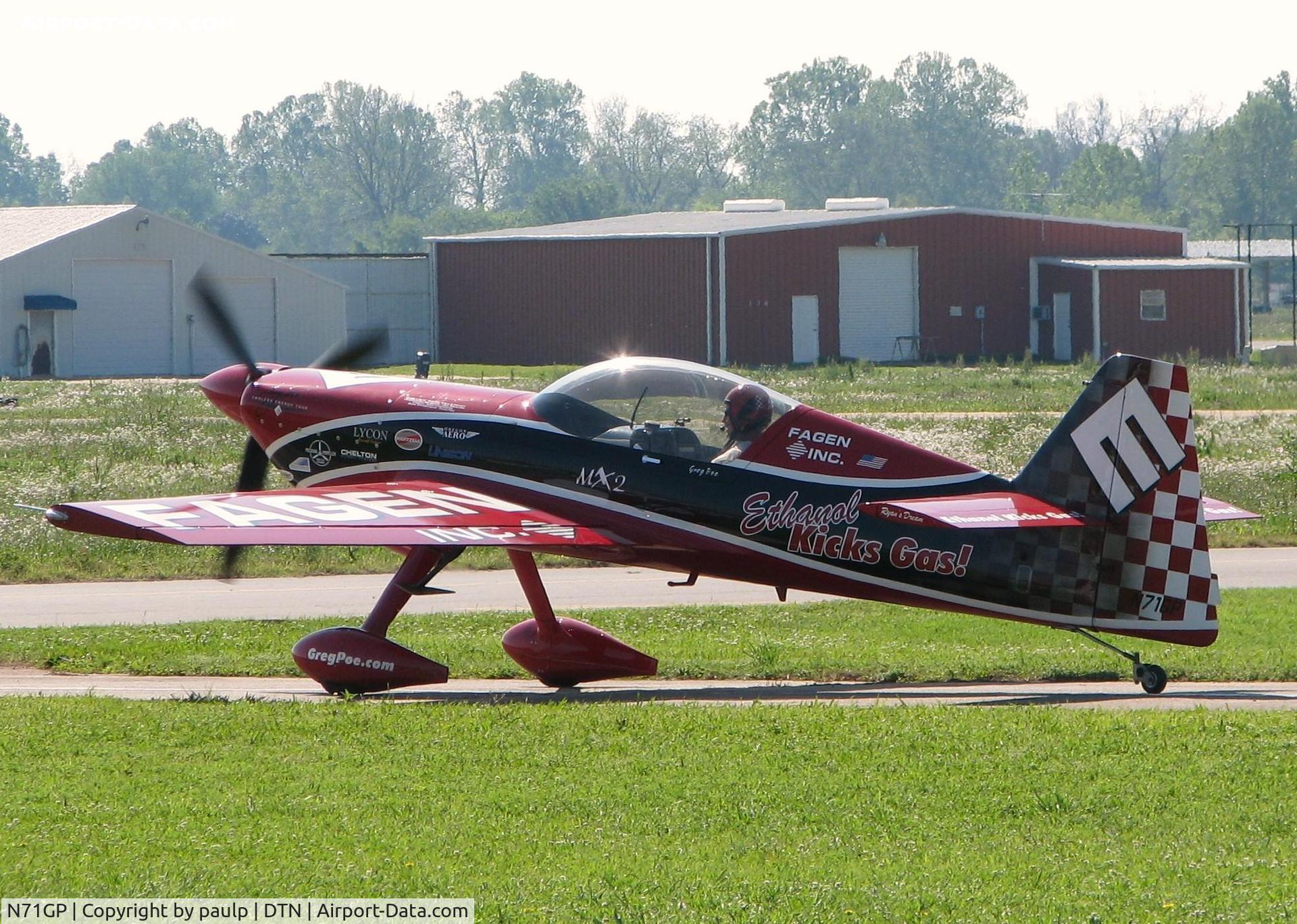 N71GP, 2007 MX Aircraft MX2 C/N 5, Taxiing at the Shreveport Downtown airport.