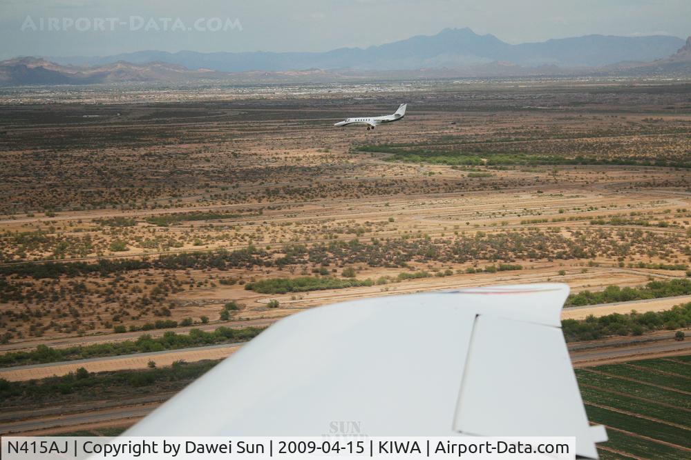 N415AJ, 1990 Cessna 550 Citation II C/N 5500600, approach mesa-gateway