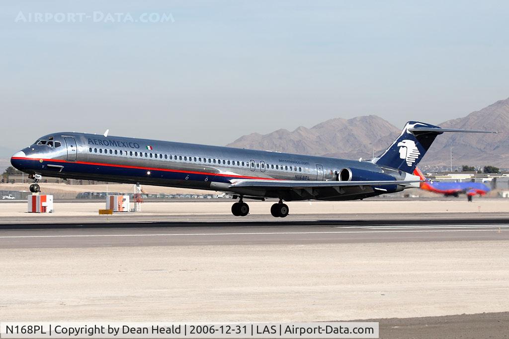 N168PL, 1991 McDonnell Douglas MD-88 C/N 53174, Aeromexico N168PL (FLT AMX438) from Guadalajara, Mexico landing on RWY 25L.
