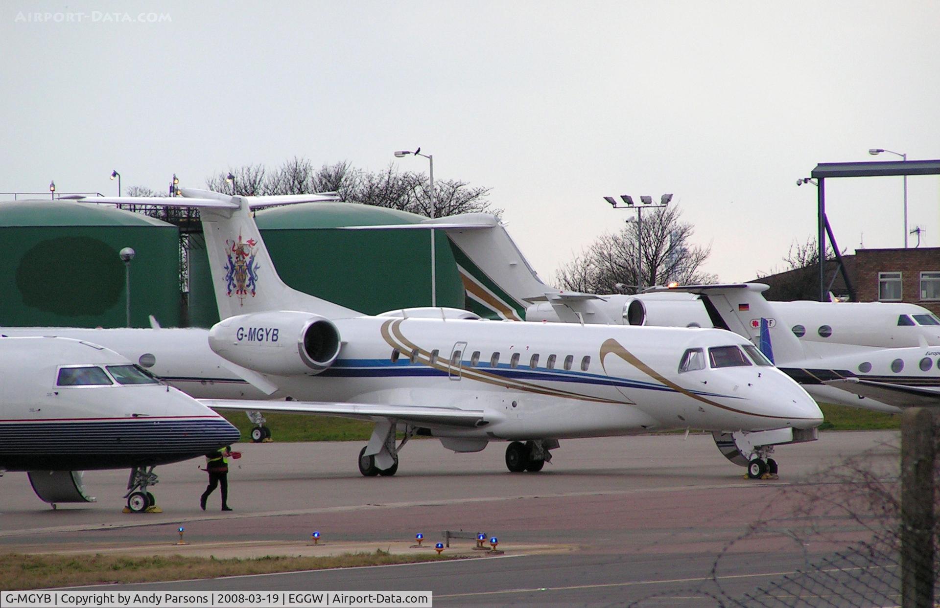 G-MGYB, 2006 Embraer Legacy 600 (EMB-135BJ) C/N 14500972, On the Pond at Luton