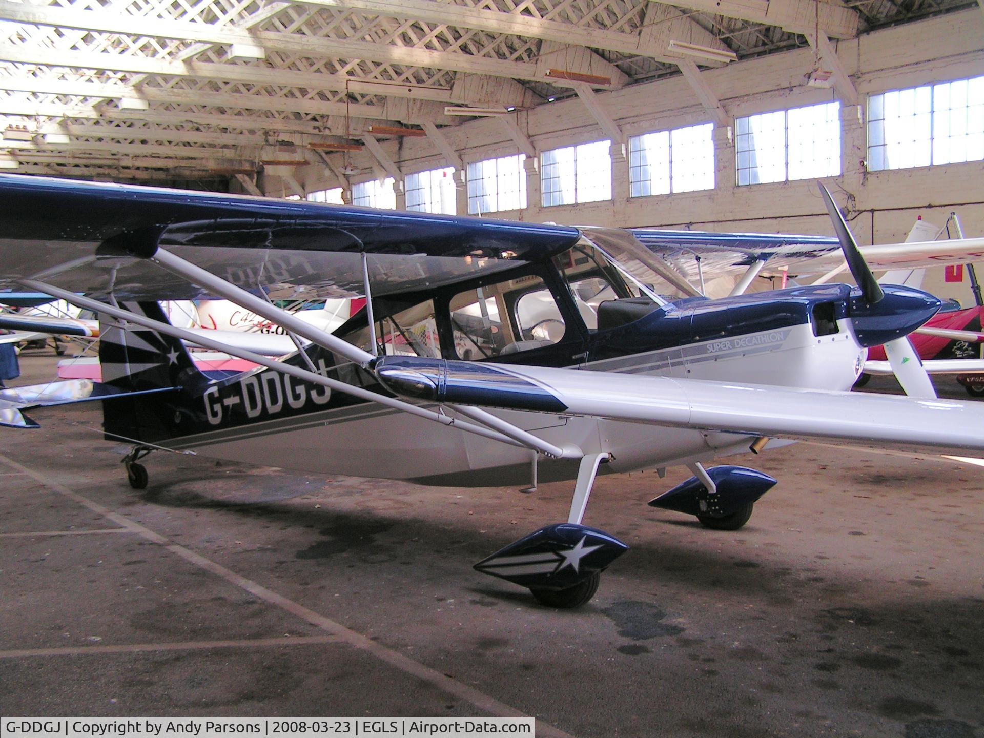G-DDGJ, 2007 American Champion 8KCAB Super Decathlon C/N 1049-2007, Hangered at Old Sarum