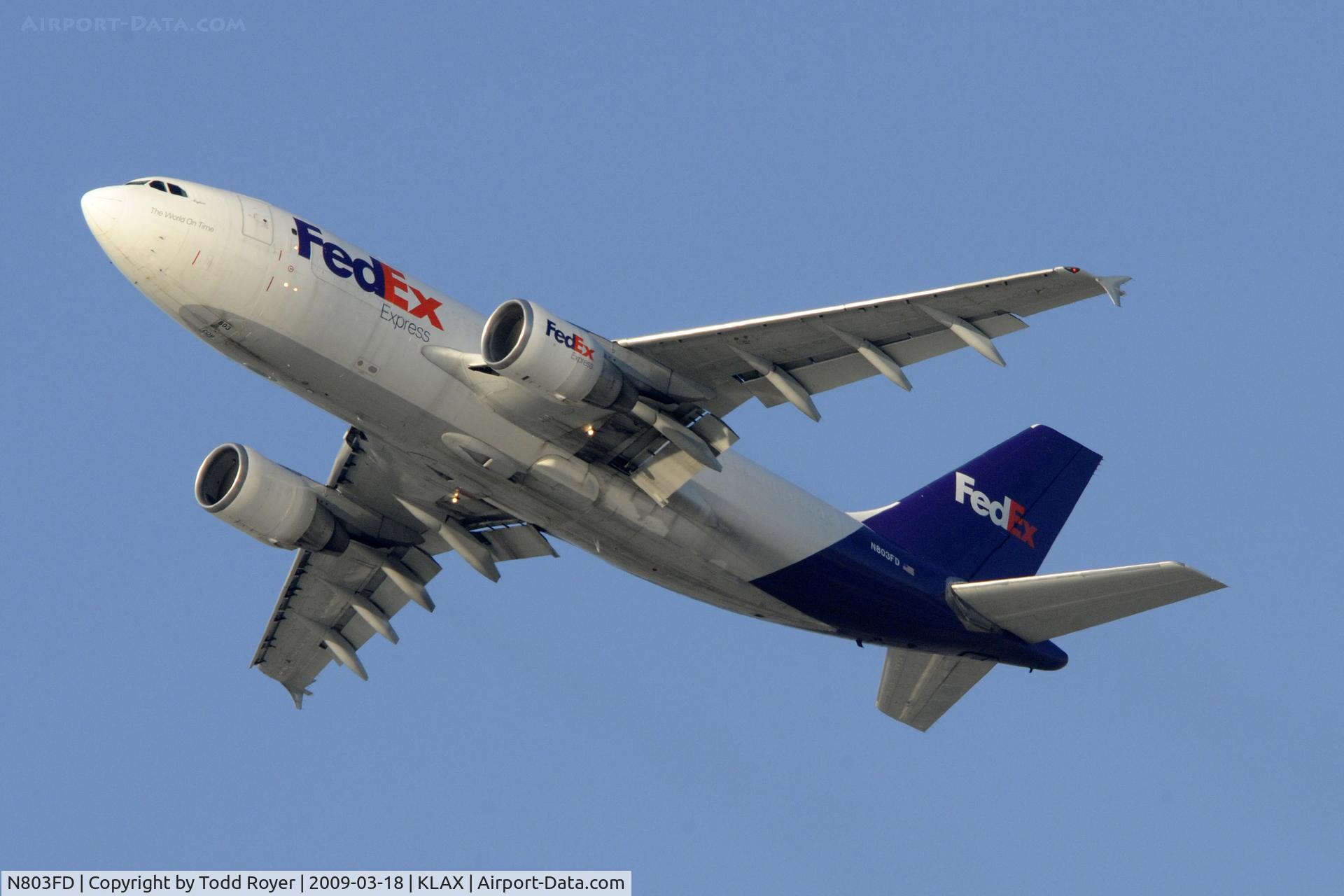 N803FD, 1985 Airbus A310-324 C/N 378, Departing LAX on 25R