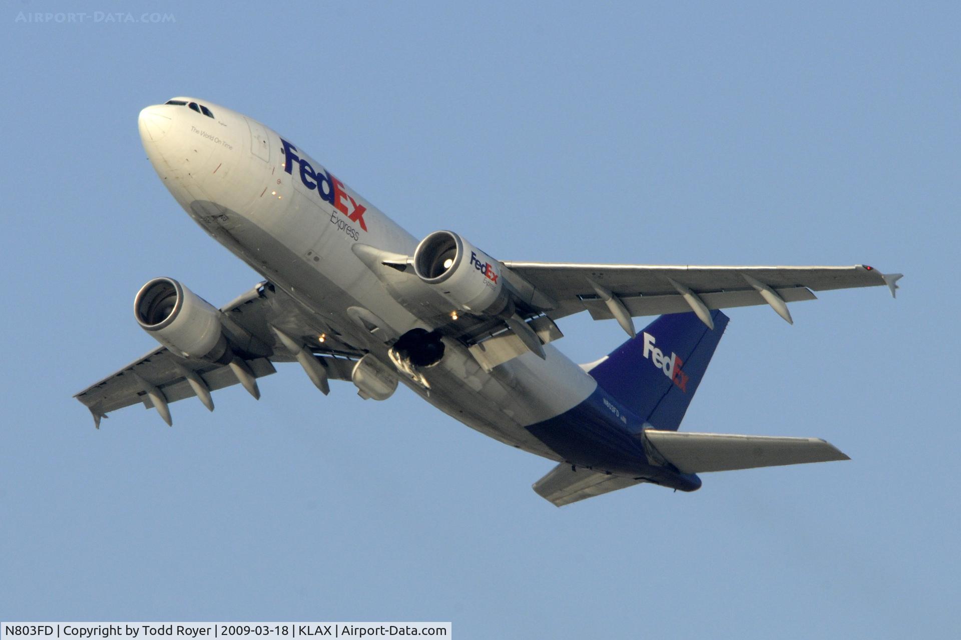 N803FD, 1985 Airbus A310-324 C/N 378, Departing LAX on 25R