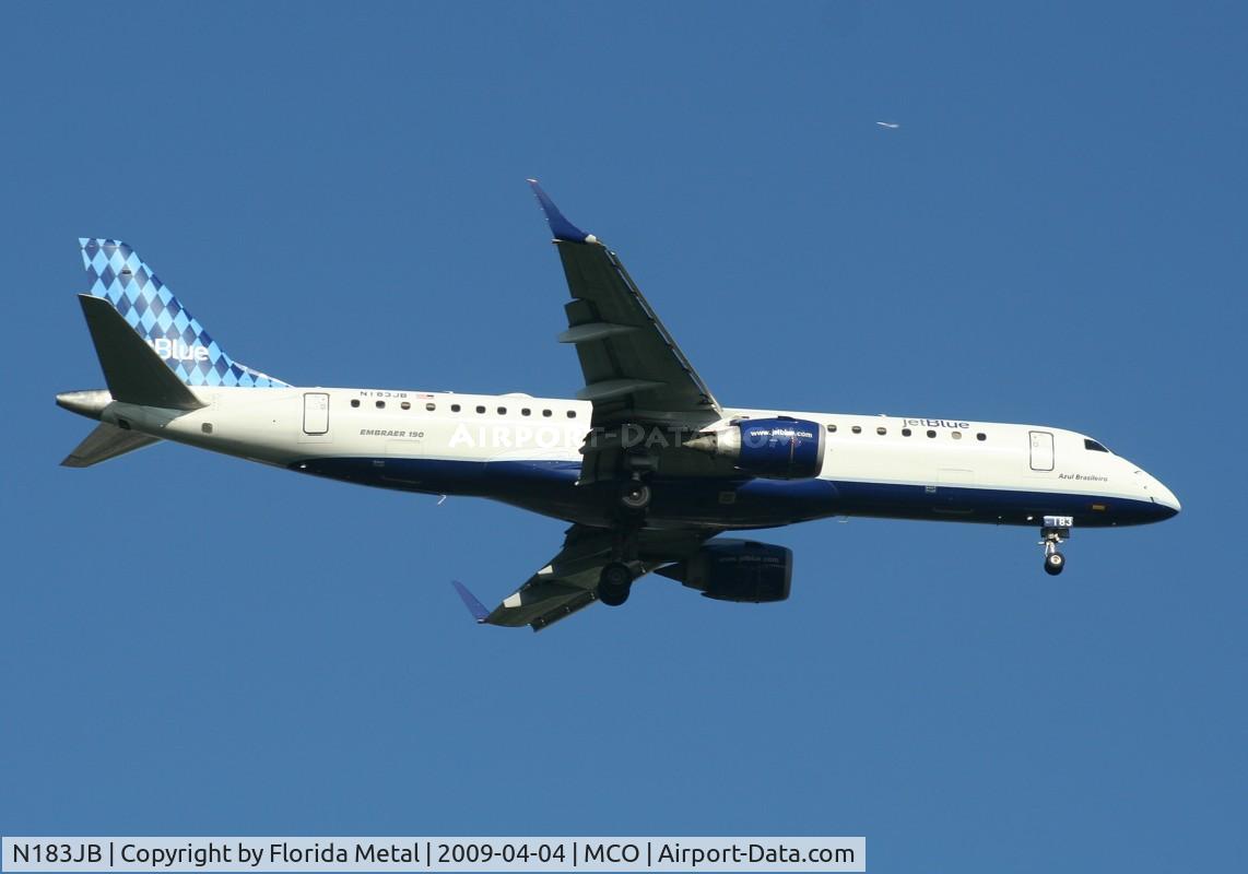 N183JB, 2005 Embraer 190AR (ERJ-190-100IGW) C/N 19000007, Jet Blue E190