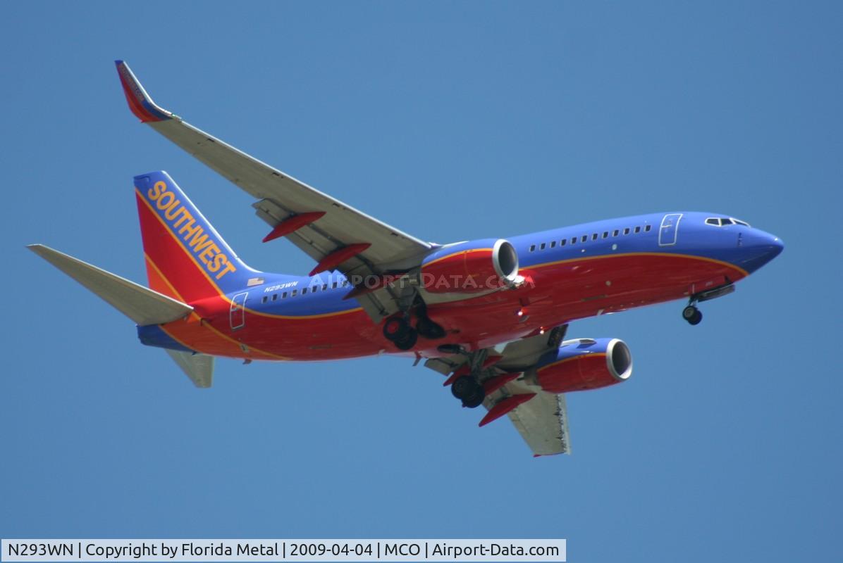 N293WN, 2007 Boeing 737-7H4 C/N 36612, Southwest 737-700