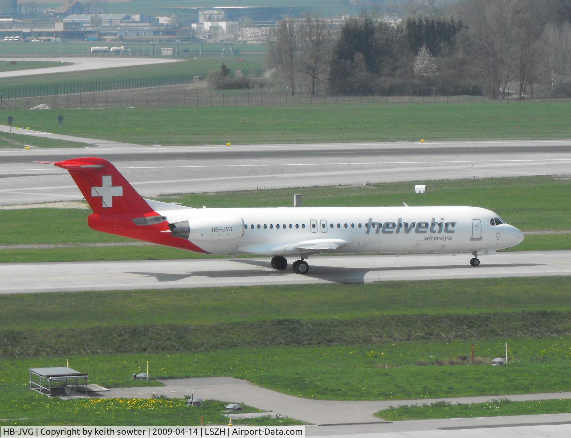 HB-JVG, 1993 Fokker 100 (F-28-0100) C/N 11478, Taken from the excellent Viewing Deck 