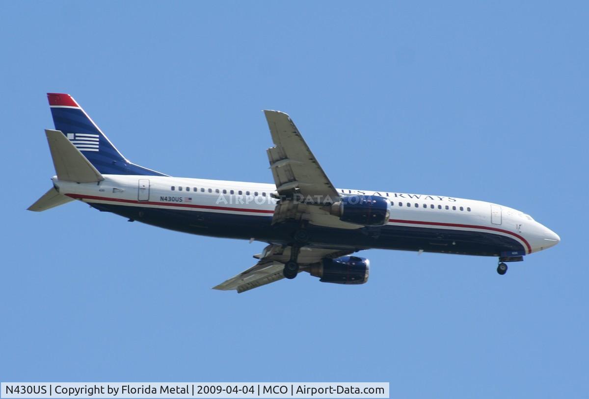 N430US, 1989 Boeing 737-4B7 C/N 24552, US Airways 737-400