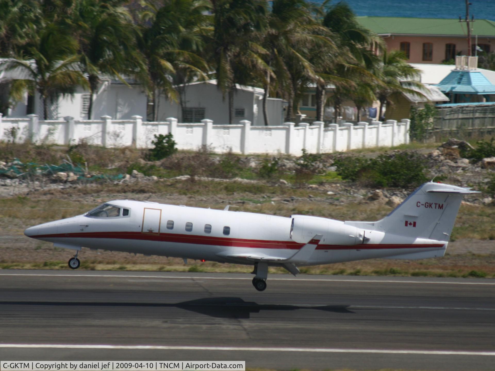 C-GKTM, 1982 Learjet 55 C/N 55-076, touch down runway 10