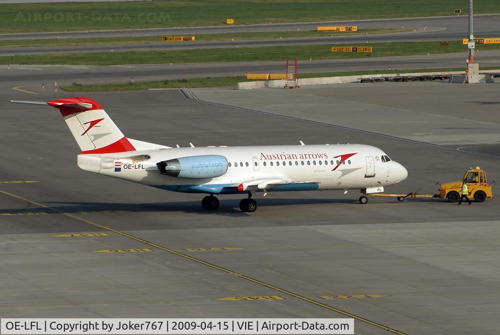 OE-LFL, 1995 Fokker 70 (F-28-0070) C/N 11573, Austrian arrows Fokker F-70