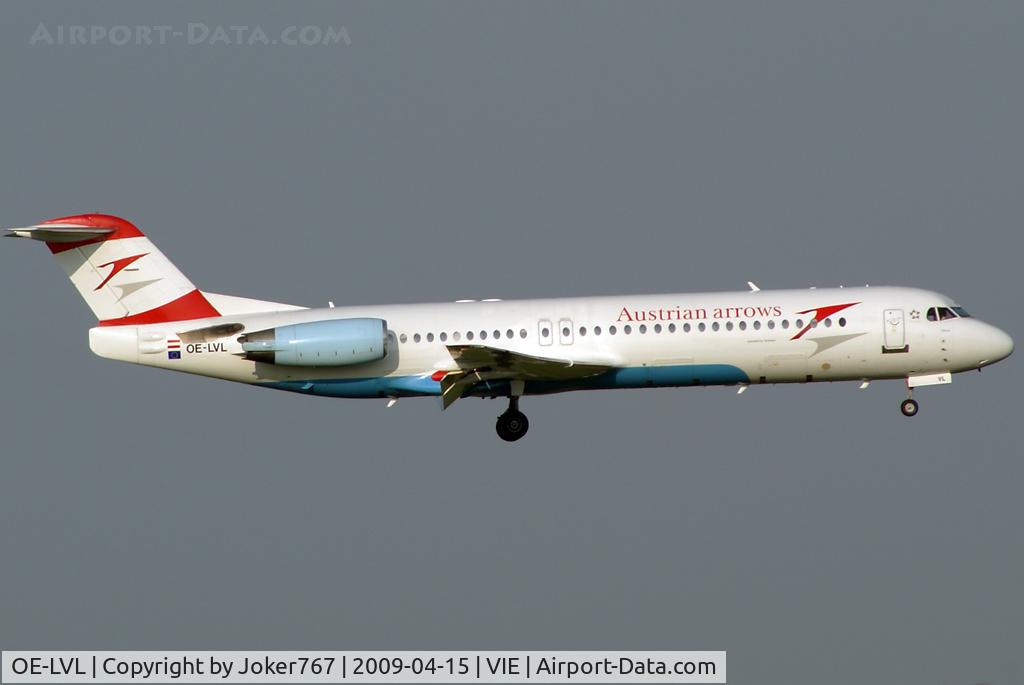 OE-LVL, 1992 Fokker 100 (F-28-0100) C/N 11404, Austrian arrows Fokker F-100